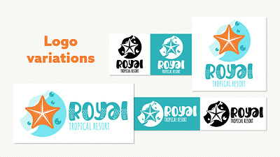 Royal Tropical Resort Logo design branding graphic design hotel logo logo