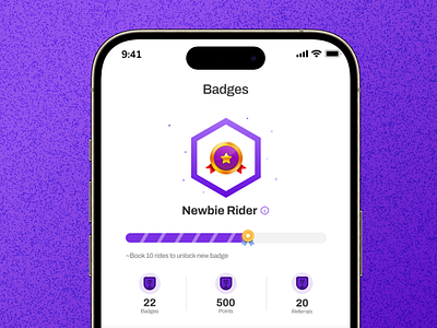 Badge Feature - Ride Hailing App app loyalty rewards app uiux badge feature design bolt design showcase digital design driver appreciation mobile app badges transportation app travel uber user experience (ux) user interface (ui)