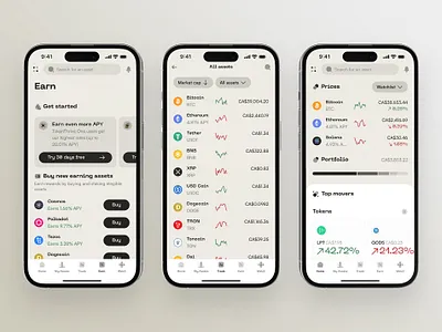 Cryptocurrency Wallet App for iOS app graphic design ios mobile ui