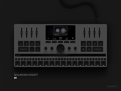 Skeumorphic Groovebox Concept 3d ableton audio audio plugin hardware sequencer steinberg teenageengineering ui vst