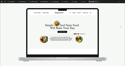 Food restaurant Web Design branding design ui uiux ux