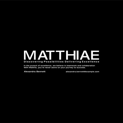 MATTHIAE Consultant branding graphic design logo