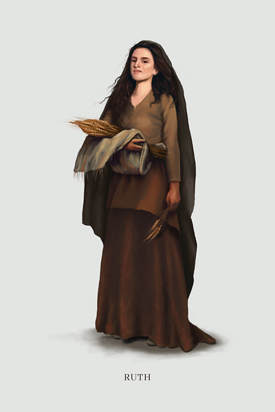 Illustration of Ruth (from the Bible) book illustration digital art digital illustration photoshop ruth woman