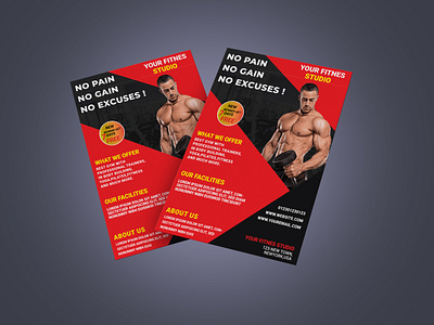 fitness flyer design banner branding business design fitness flyer graphic design gym poster print sports template