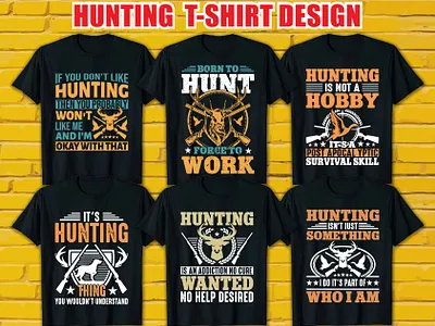 Hunting T-Shirt Design bestshirt dad design dog font hunt hunting illustration mockup mountain ornament pod print shirt shirts template tshirt tshirtdesign vector