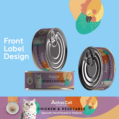 Purr-fect Cat Food branding graphic design illustration the dreamer designs vector