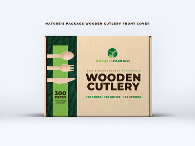 Nature's Package Wooden Cutlery packaging the dreamer designs wooden cutlery