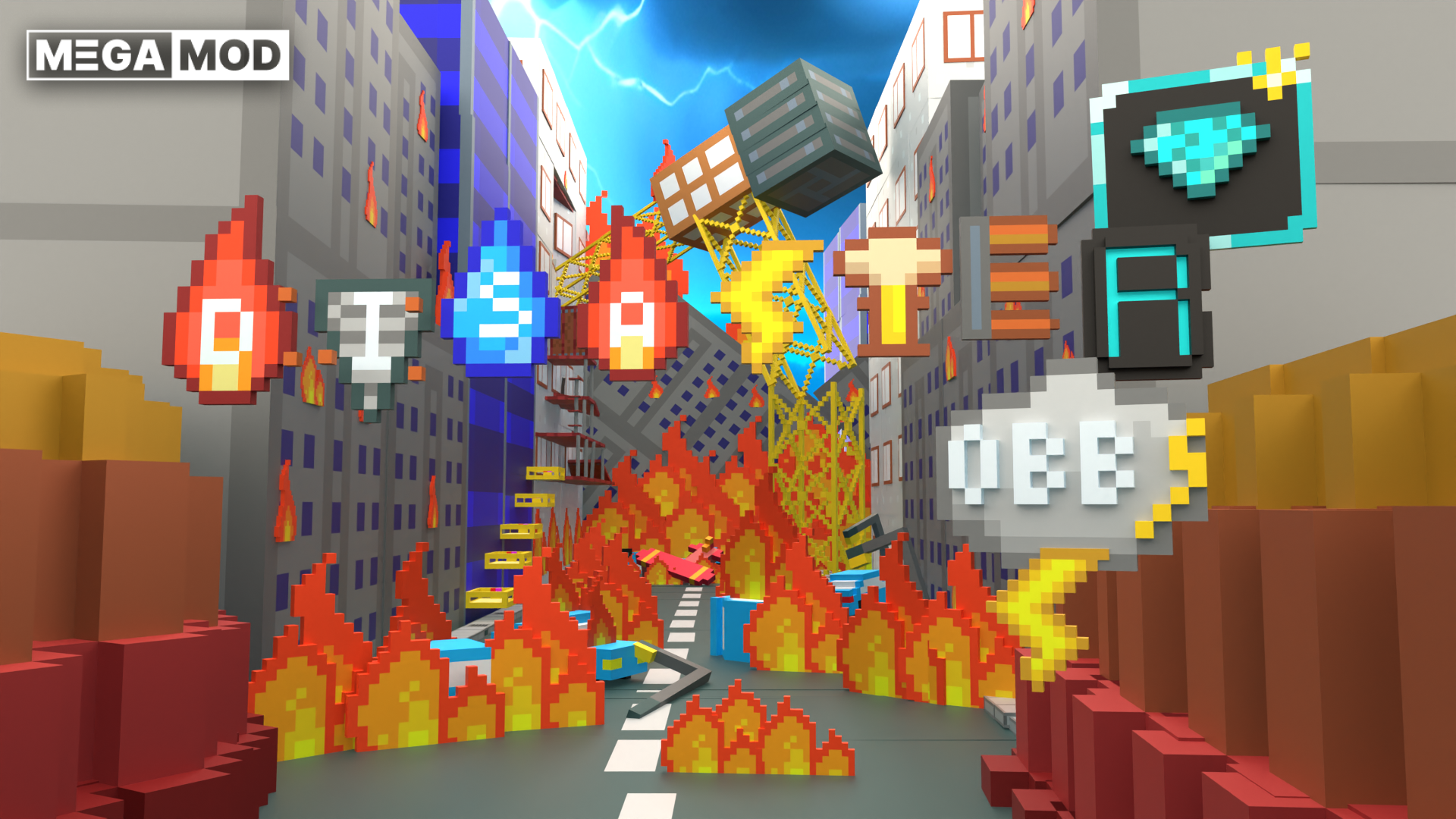 Disaster Obby 3d building cars chaos city disaster games lego megamod minecraft road roblox street voxel voxel graphics voxelart world