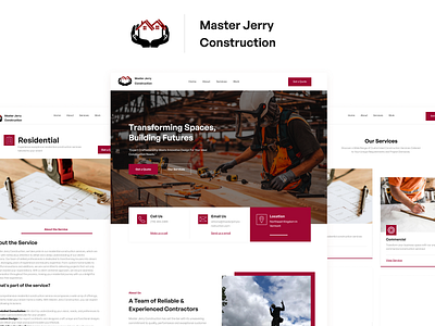 Master Jerry Construction UI/UX Design branding construction debuggedbytez graphic design ui ux web design