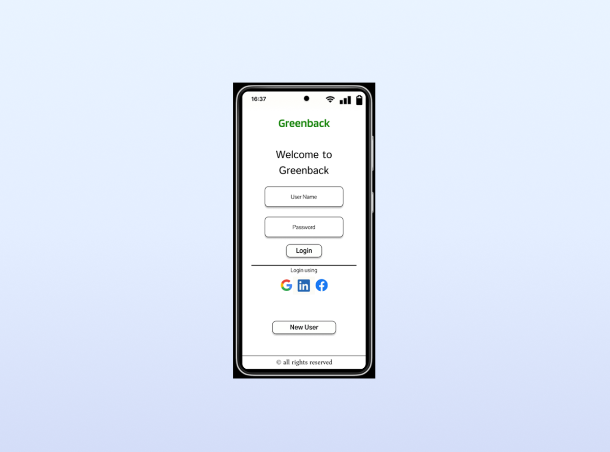 Greenback- a concept app for freelancers app design figma prototype ui ux