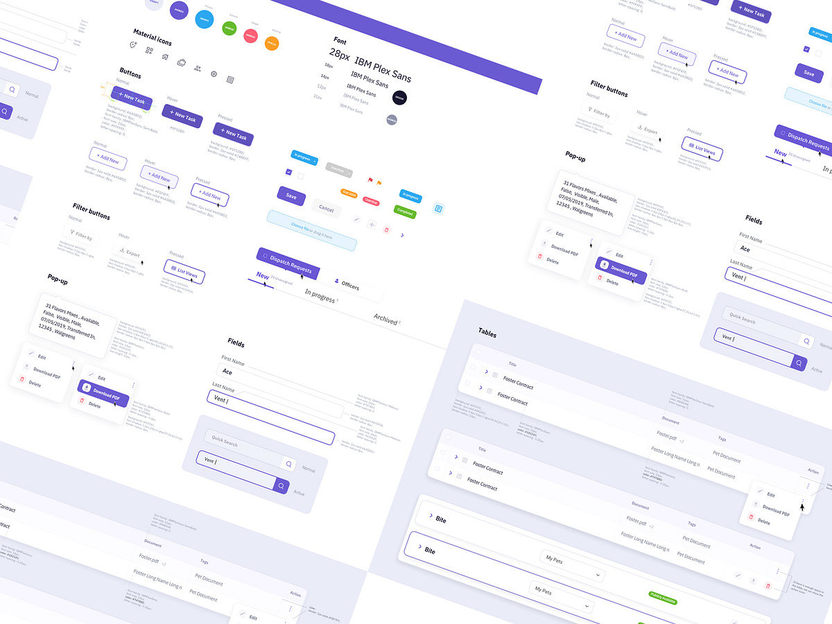 Management Software UI Kit by Vitali on Dribbble