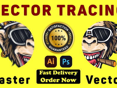 I will vector tracing, redraw logo and convert files quickly branding convert files convert to vector graphic design illustrations logo raster to vector recreate logo redraw logo vector tracing vectorize image