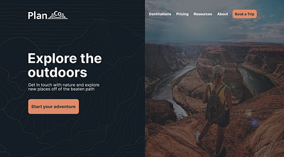 Travel Agency Web Design Hero Concept branding design figma hero landing page logo travel ui ux web design