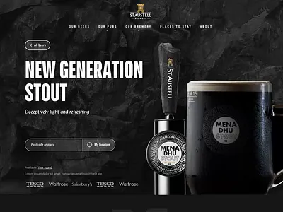 Brewery website - early visual concept