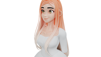 3D Girl 3d blender character girl retopology