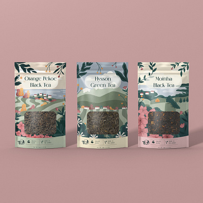 Azores Tea - Package Design / Custom Illustration branding design graphic design illustration package design