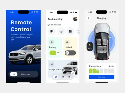 Car App app car car app design ia minimal mobile ui ux