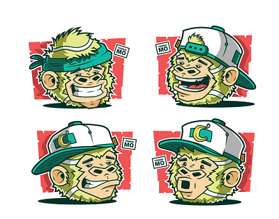 Tennis Monkey Balls character design design graphic design illustration vector