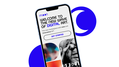 Moon: NFT App Case Study app branding case study concept design system digital design figma graphic design moodboard nft product ui