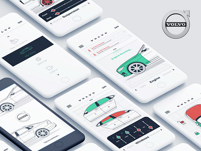 Volvo S90 - Car App Prototype animation design graphic design illustration mobile app design motion graphics typography ui ux vector
