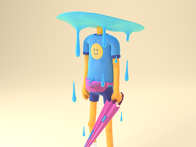 Puddle 2d 3d blender blender3d character design illustration