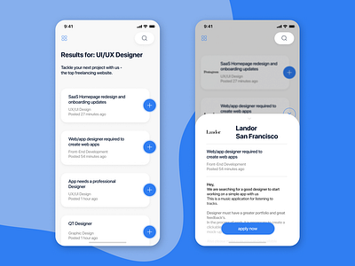 DailyUI 50: Job Listing/ Hiring Page app dailyui dailyui050 dailyui50 design freelance hiring job listing opportunities platform project recruitment ui ux