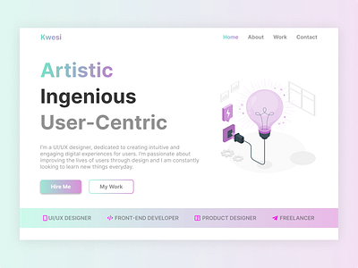 Portfolio Sample branding portfolio ui website uiux