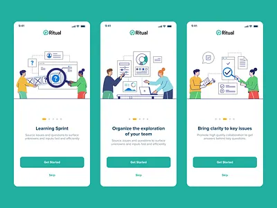 Ritual Mobile On-Boarding Design Concepts, Ai Mobile App. app creative agency freelance freelance agency freelance designer freelance developer hire hire agency mobile mobile app mobile app design mobile design mobile ui onboarding onboarding design saas saas app design ui ux ui ux designer vector