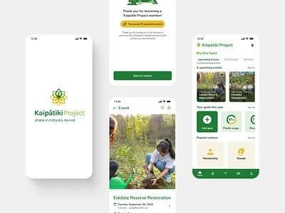 Kaipatiki Project Mobile App Concept design environment kaipatiki kaipatiki project mobile app new zealand planting plants reforesting trees ux uxdesign visualdesign