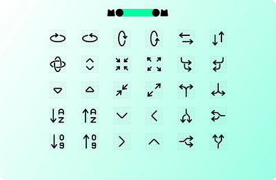 MoooM Day 33 arrows branching chevron design figma icons mooom rotate ui