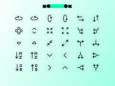 MoooM Day 33 arrows branching chevron design figma icons mooom rotate ui