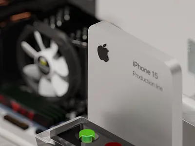 iPhone 15 Manufacturing Details 3d app apple blender iphone iphone15 render ui ux