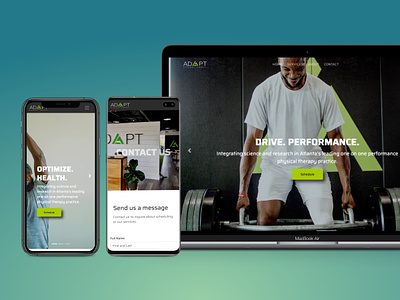 Adapt Physical therapy web redesign fitness graphic design redesign responsive ux web design
