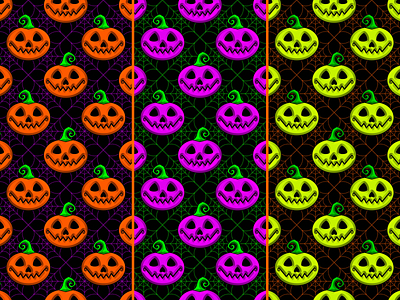 3 Jack O’Lantern Patterns | Beveled 3D | Spiderweb Backgrounds 3d jack olanterns 3d pattern 3d pumpkins affinity photo beveled pattern cute halloween cute jack olanterns green halloween halloween pattern jack olanterns orange halloween pattern procreate pattern pumpkins pumpkins pattern purple halloween spiderweb pattern spooky season pattern whimsical halloween whimsical pattern