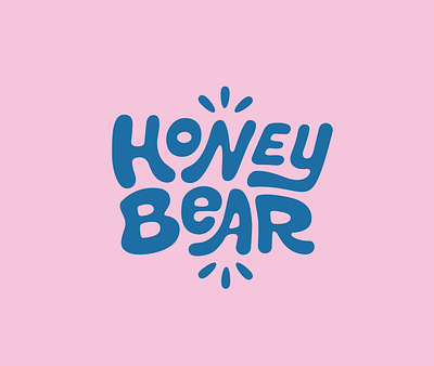 Honey Bear Ice Cream logo branding dairy free hand lettered logo hand lettering honey bear ice cream logo mark word mark