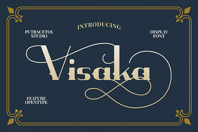 Free Vintage Display Typeface - Visaka Font logotype font