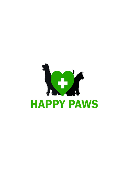 HAPPY PAWS branding graphic design logo