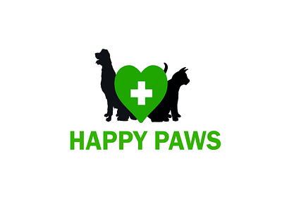 HAPPY PAWS branding graphic design logo