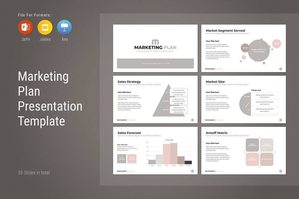 Marketing Plan Presentation By Creative Slides On Dribbble