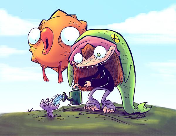 Boo and Floaty Gardening animation character art character design comics concept art illustration