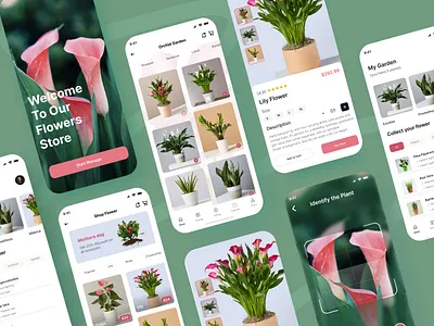 flower app design app app design app interaction design ecommerce flower app flower app design flowers flowers design graphic design illustration improvement mobile mobile app mobile app design online shop popular flower ui ui kits ux