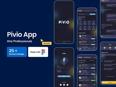 MOBILE APP | APP DESIGN | BOOKING app apps branding design graphic design hiring identity illustration logo mobile app pivio professionals skills ui uiux ux vector