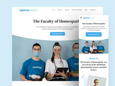 Homeopathy Clinic Website with responsive clean clinic website design figma homeopathy website minimal ui uiux ux web design website website design