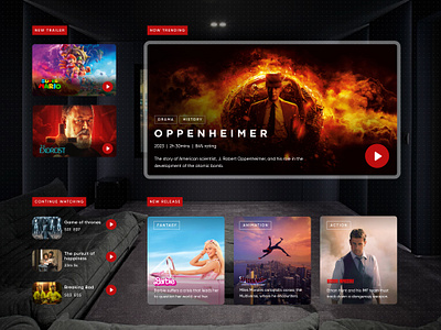 Netflix for Vision Pro app apple ar augmented reality branding dark design mode movie netflix streaming ui ux visionpro vr