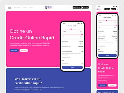 12Rate.ro – Website bank online calculator finance credit online design finance banking interaction loan credit minimalist modern money product design quick money ui ui design ui ux design ux design website responsive