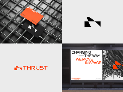 THURST bradning brand design industrial logo logo design sattelite space space company tech