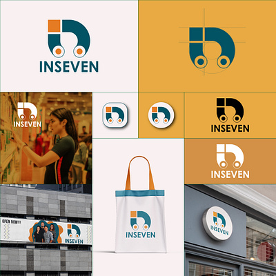 INSEVEN Logo app branding design graphic design illustration logo typography ui ux vector