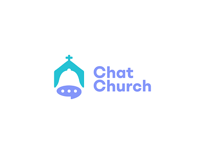 Chat Church app bell brand branding bubble chat church logo religious talk