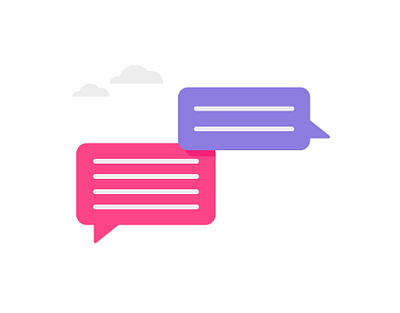 Chat bubble talk, dialogue, messenger or online support 👇🏼 design