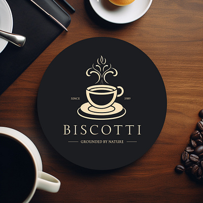 Biscotti cafe branding cafe logo logo design package design